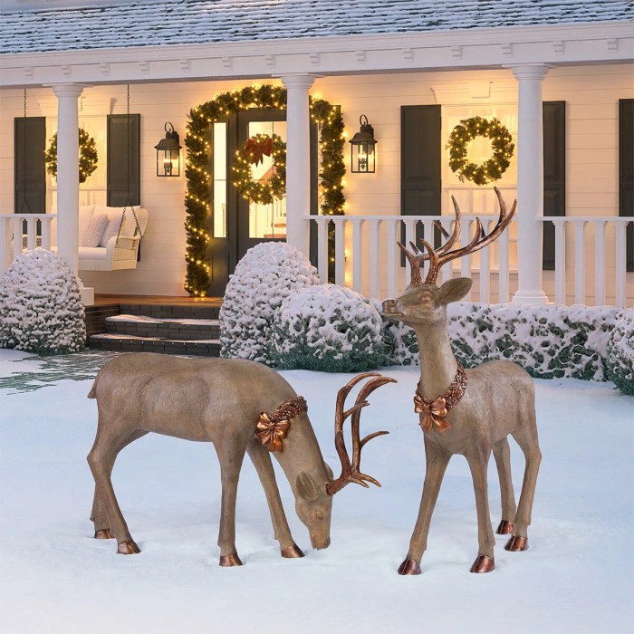 Outdoor christmas decor reindeer